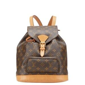 LOUIS VUITTON Authentic Brown Monogram Leather Backpack